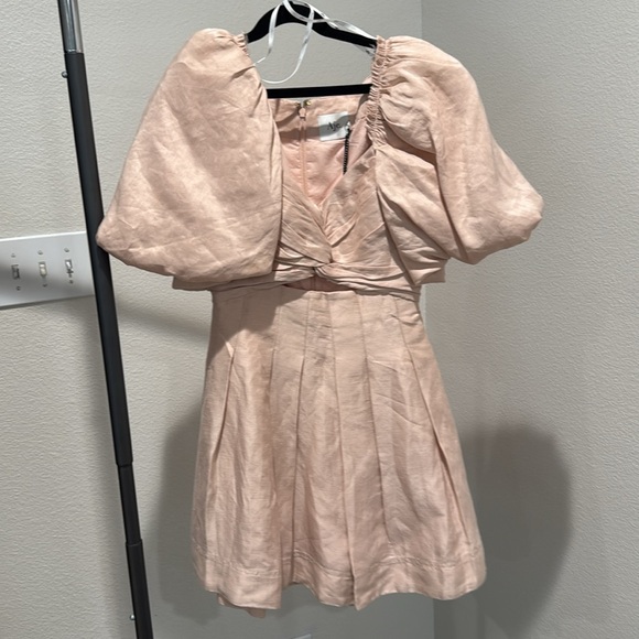 Aje Dusk Blush/Pink Knot Puff Sleeve Mini Dress. Size AU 2/US 4 NWT* - Picture 15 of 16